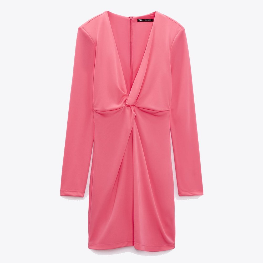 Zara Stretchy Front Knotted Dress